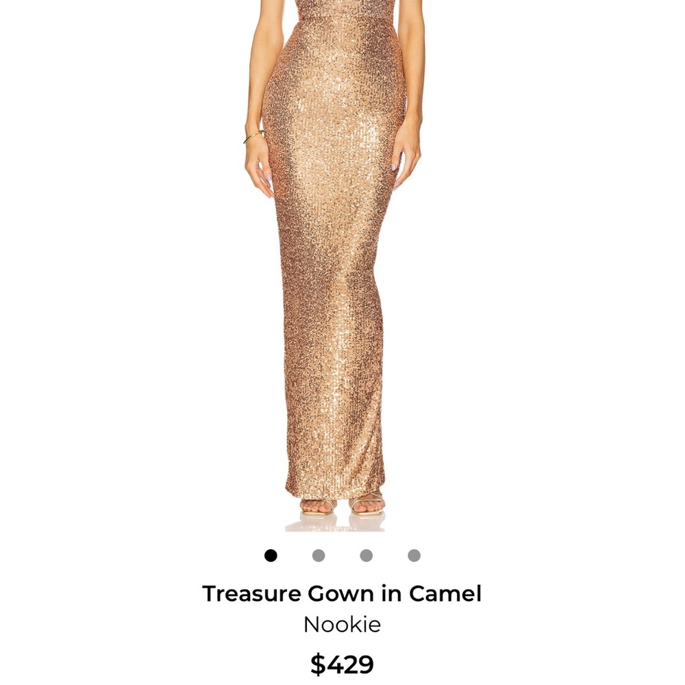 Nookie Camel Sequin Gown